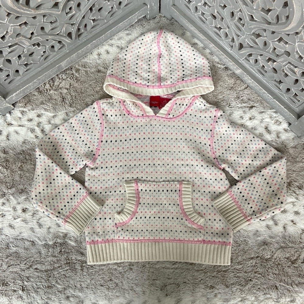 Rainbow polka dot hoodie girls size 6 Barbiecore girlhoodcore Valentine’s Day
